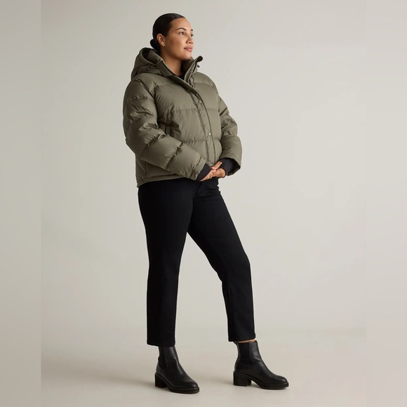 NWT Quince Responsible Down Cropped Puffer Jacket - Picture 5 of 9